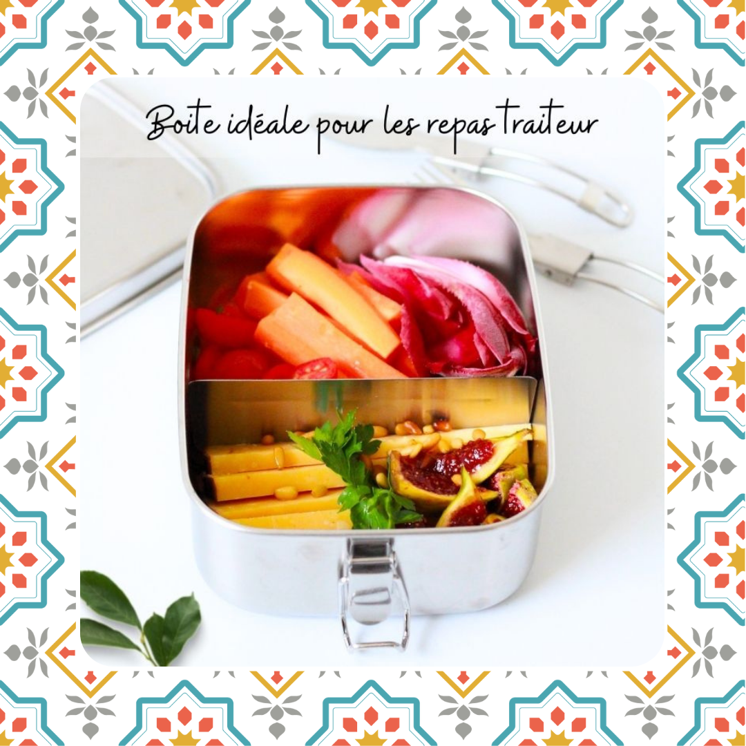 Boite alimentaire bento en inox et bambou &agrave; petit prix sur sans-bpa.com